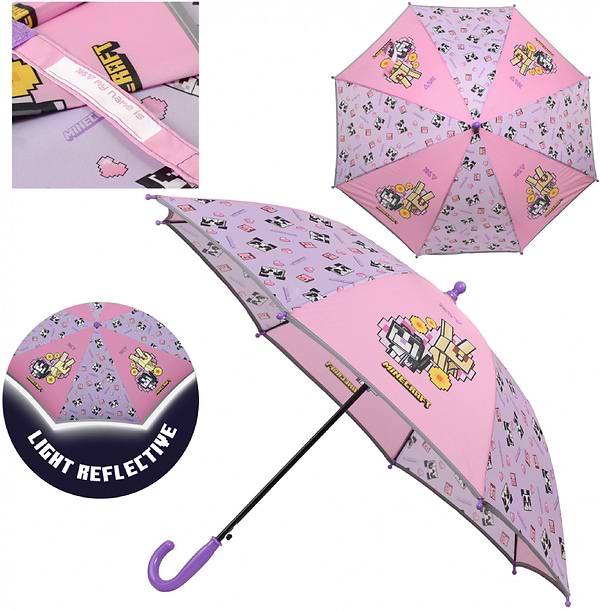 Фото - Парасолька дитяча YES Minecraft.Spring зі світловідбиваючим кантом (708488)