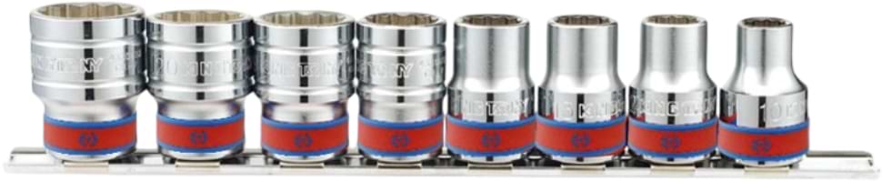 Набір торцевих голівок KING TONY 3/8" - 7/8" 8 шт. (4010SR)
