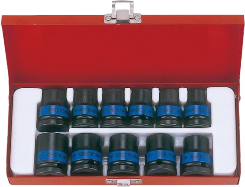 Набір торцевих голівок KING TONY 1/2" 10 - 21 мм 11 шт. (4412MP)