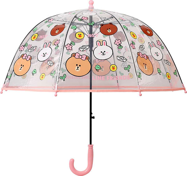 Фото - Зонт детский YES Line Friends прозрачный (708492)