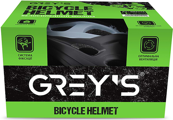 Фото - Шолом Grey's розмір L чорний-сірий матовий (GR21114)