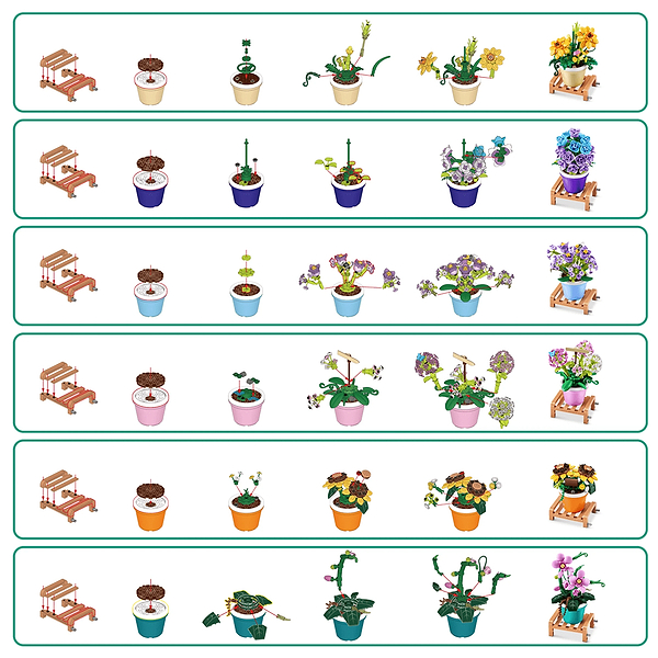 Фото - Пластиковий конструктор ZURU в капсулі MAX S1 – САДОВІ РОСЛИНИ В ГОРЩИКАХ в асортименті (83183GQ1)