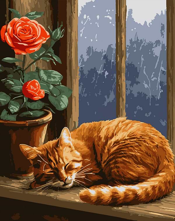 Фото - Картина за номерами Santi Солодкі сни котика 40х50 см (955757)