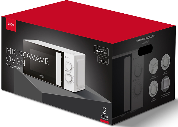 Фото - Мікрохвильова піч (НВЧ) Ergo Y40MW