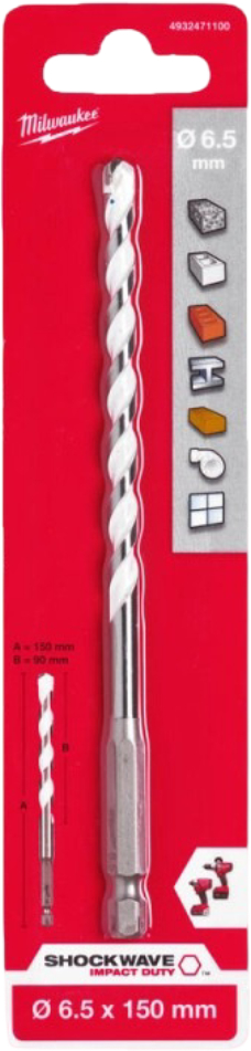 Свердло Milwaukee ShW HEX 6,5x150х90мм (4932471100)
