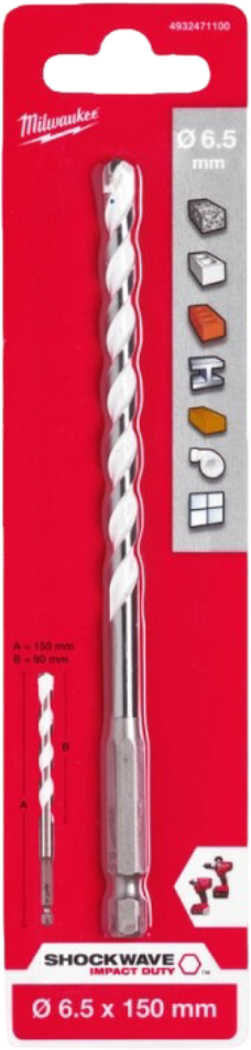 Свердло Milwaukee ShW HEX 6,5x150х90мм (4932471100)