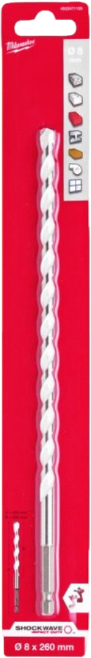 Свердло Milwaukee ShW HEX 8,0x260х200мм (4932471105)