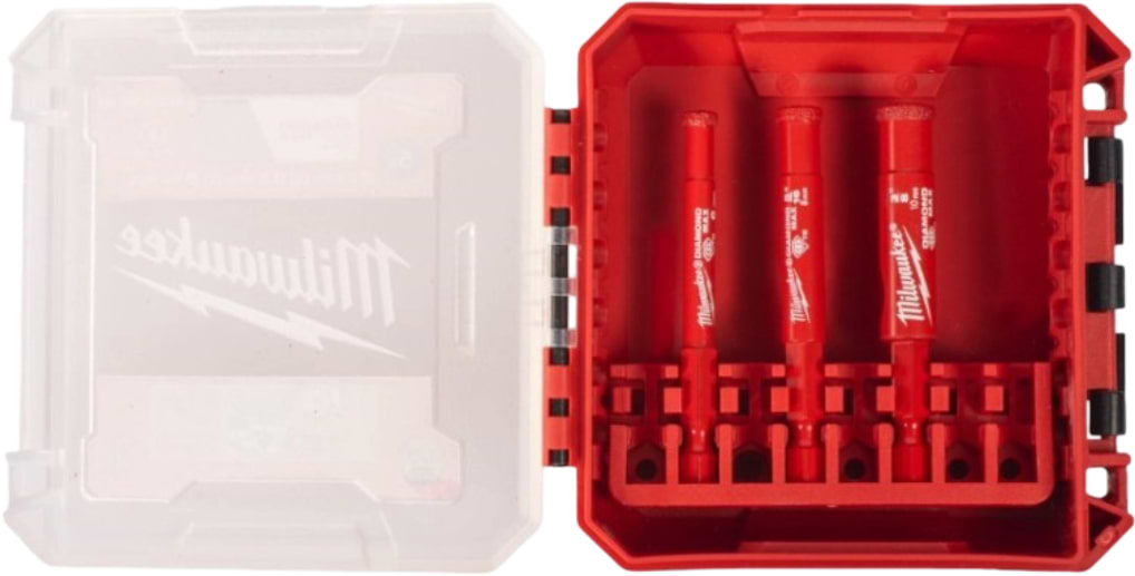 Коронка по металу Milwaukee Diamond Plus 1/4 Hex 6, 8, 10мм (4932498368)