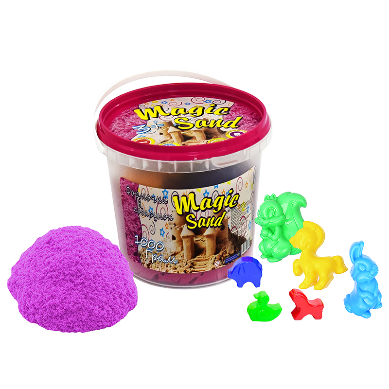 Кинетический песок Strateg Magic Sand Розовый в ведре 1 кг (372-3)