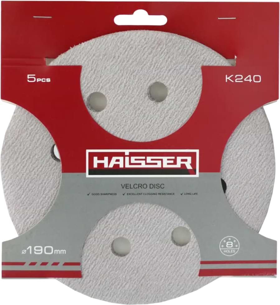 Круг шліфувальний Haisser 190 мм k 240 5 шт. (5316325)