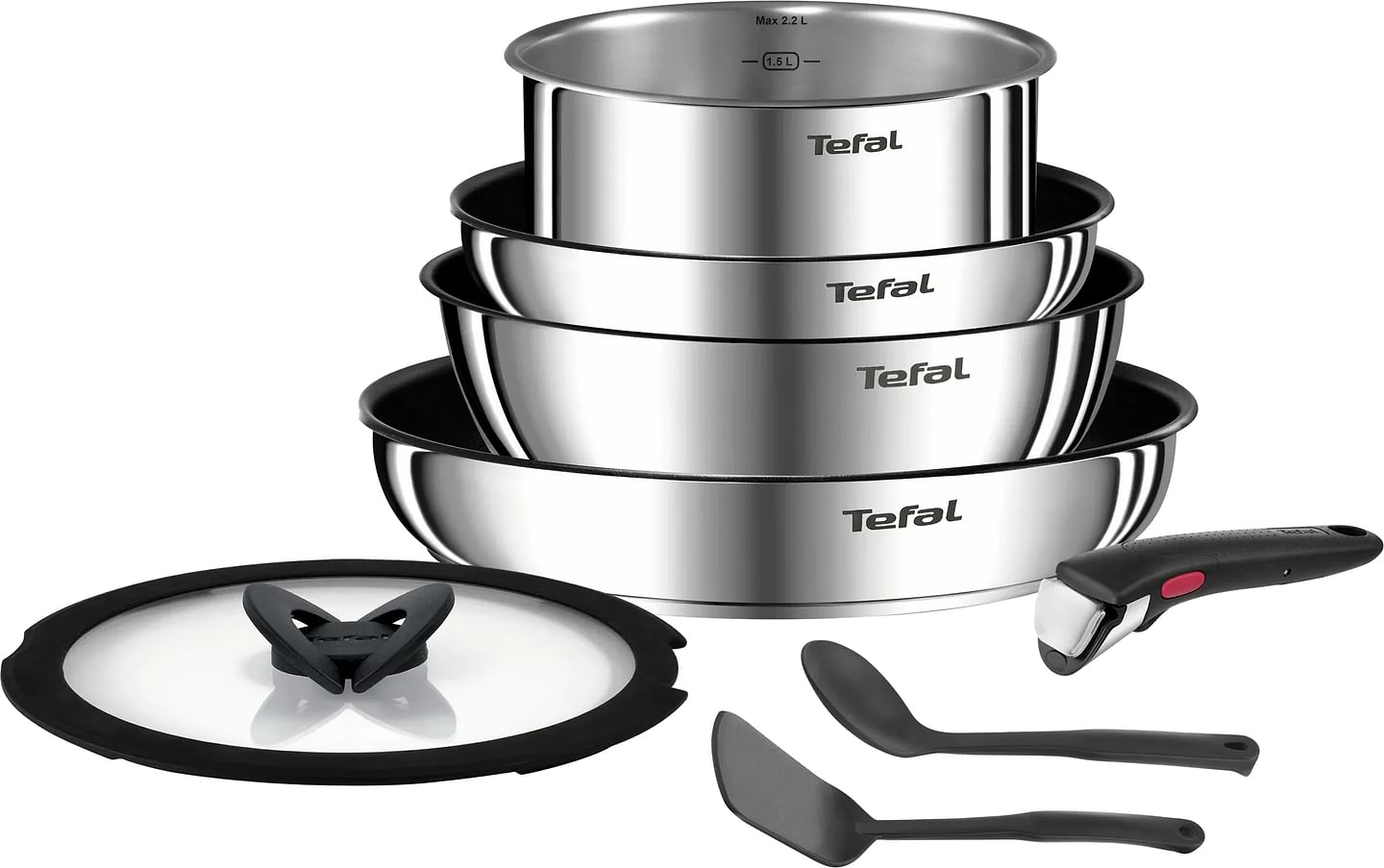Набор посуды со съемной ручкой Tefal L8979804 Ingenio Emotion 8 пр - Фото 1