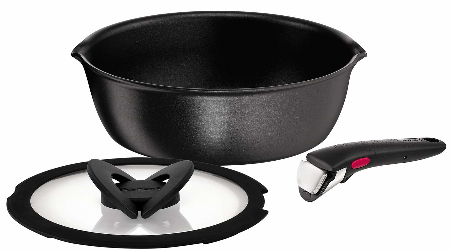 Сковорода универсальная со съемной ручкой Tefal L7629153 Ingenio Multicook 3 пр, с крышкой - Фото 1