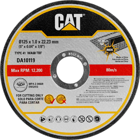 Фото - Круг отрезной по металлу CAT 10 шт. (DA10119)