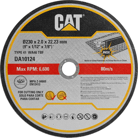 Круг відрізний по металу CAT 10 шт. (DA10120)