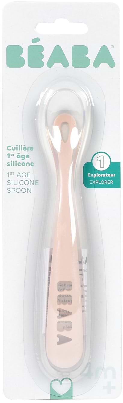 Фото - Ложка дитяча Beaba 4+ пастельно-рожевий (913619)