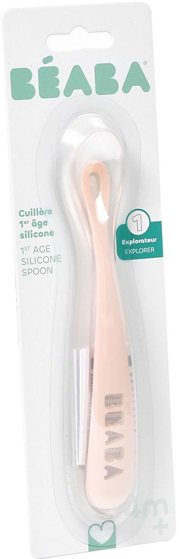 Фото - Ложка дитяча Beaba 4+ пастельно-рожевий (913619)