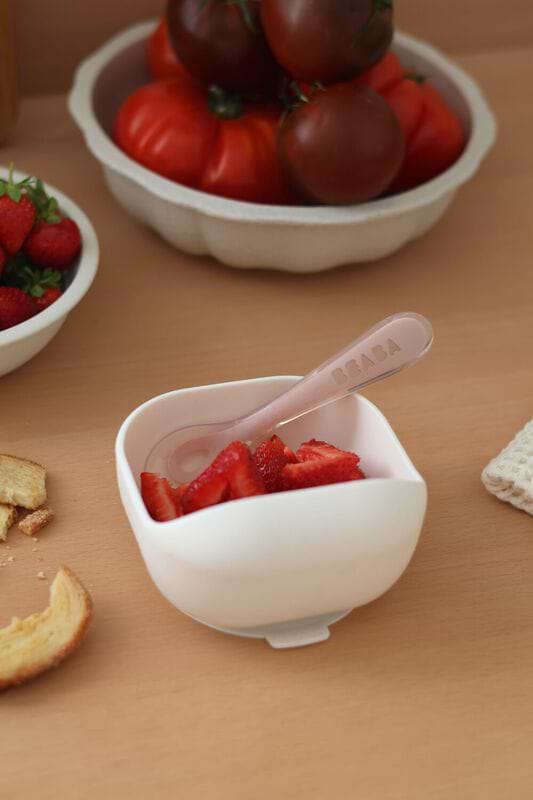 Фото - Ложка дитяча Beaba 8+ пастельно-рожевий (913626)