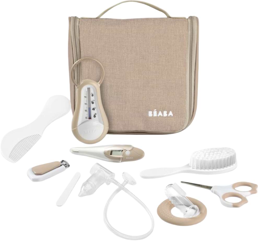 Набор детских маникюрных принадлежностей Beaba с туалетными принадлежностями 10 пр. бежевый (920423)