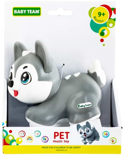 Фото - Інтерактивна іграшка Baby Team Домашній улюбленець (8658_хаскі сіренький)