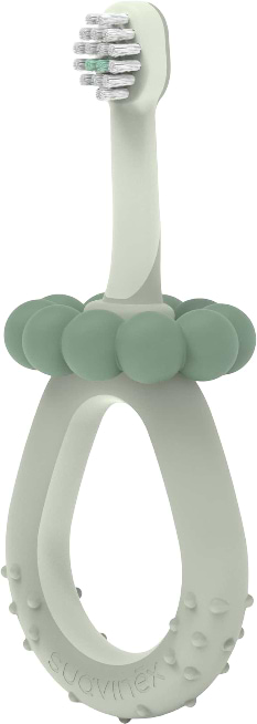 Зубна щітка мануальна дитяча Suavinex від 0 до 2 років STAGE 1 зелена (403011)