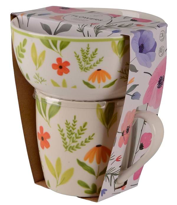 Фото - Набір посуду Limited Edition FLOWERS GREEN 2 пр. (B497,B80-SU2742B)