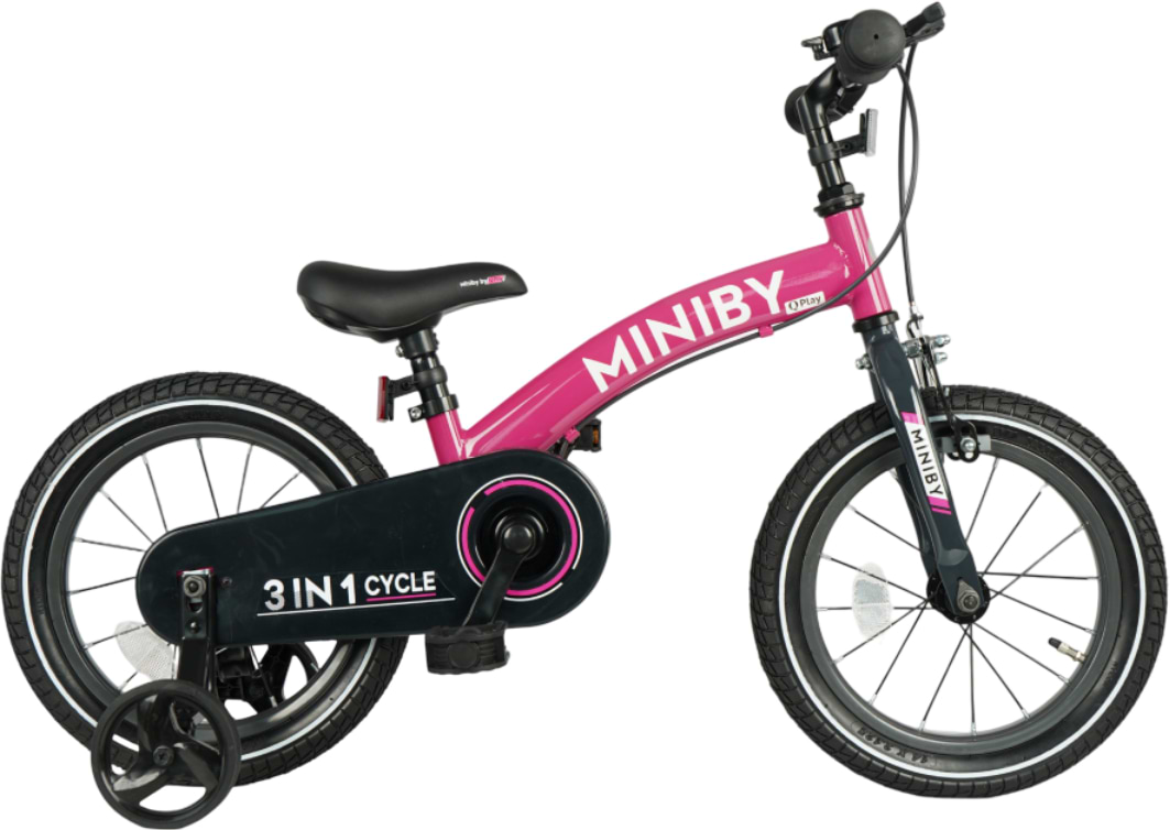 Двухколёсный велосипед Qplay Miniby 3в1/14" Nude Pink (CB01MiniByNewPink)