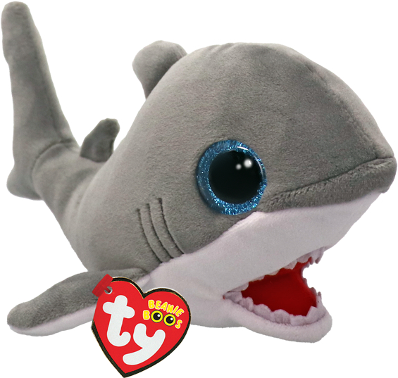 Мягкая игрушка TY Серая акула "Finnegan" 15 см (37376)