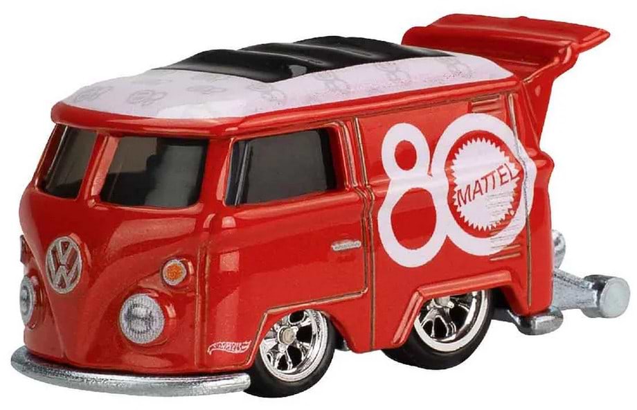 Коллекционная машина Hot Wheels Volkswagen Kool Kombi Mattel 80th серии «Поп-культура» (JBL68)