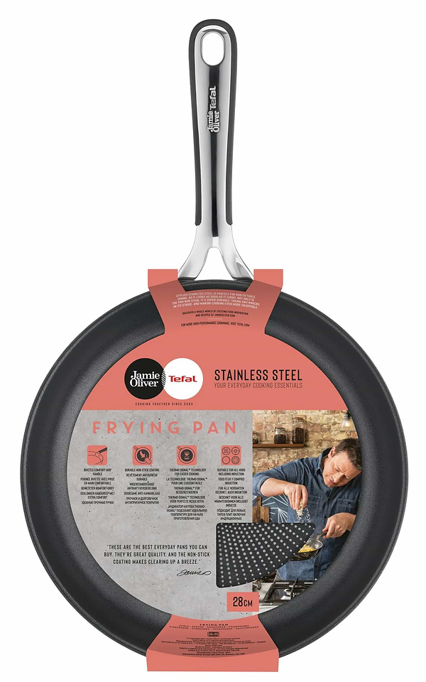 Фото - Сковорода універсальна Tefal E3140634 Jamie Oliver Kitchen Essential 28 см