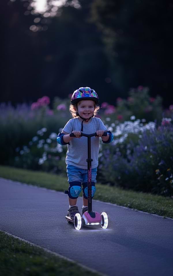 Фото - Трёхколёсный самокат Scoot&Ride Highwaykick-5 со светящимися колесами (SR-190117-ROSE)