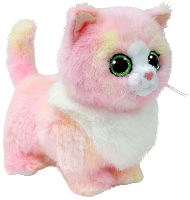 М'яка іграшка глазастик TY Beanie Babies Рожева кішка Леді 15 см (37409)