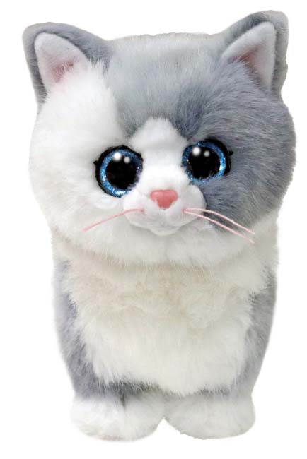 М'яка іграшка глазастик TY Beanie Babies Сіра кішка Фурлі 15 см (37411)