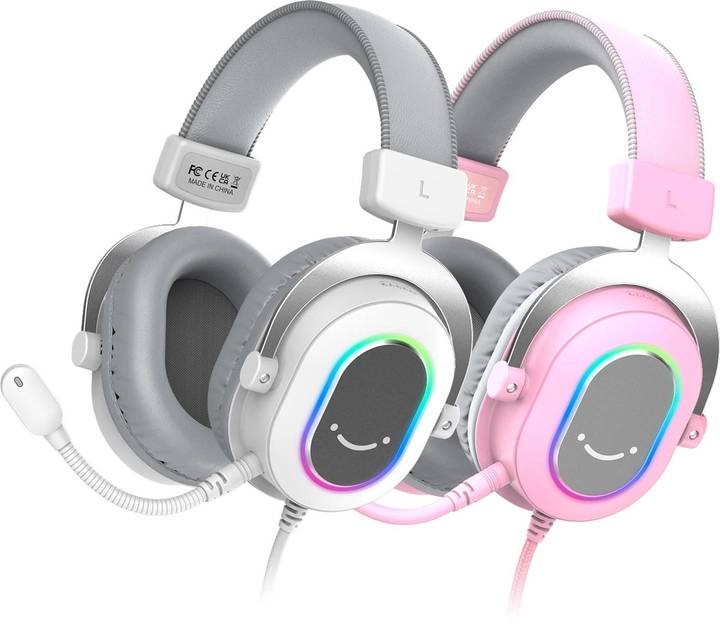 Фото - Гарнитура проводная игровая Fifine H6P RGB Pink