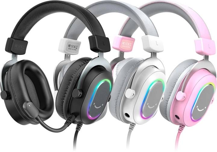 Фото - Гарнитура проводная игровая Fifine H6P RGB Pink