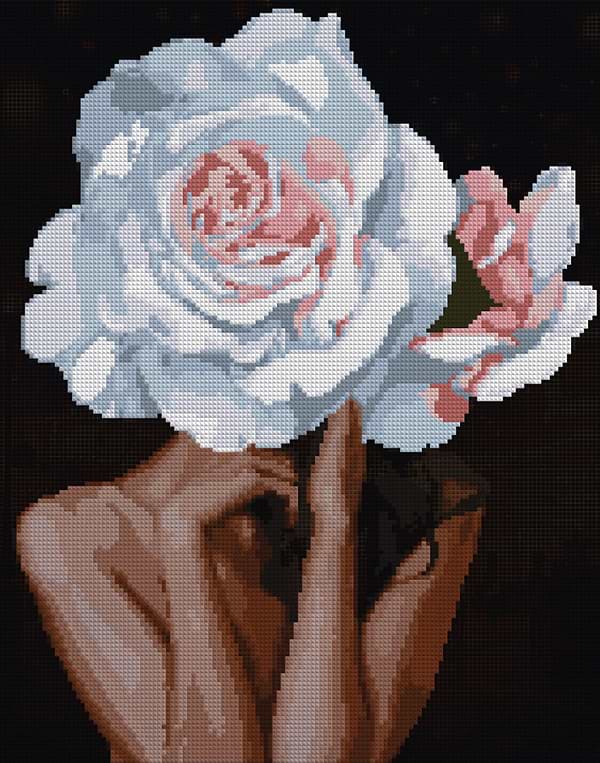 Фото - Алмазная живопись Santi Девушка-роза 40х50 см (956051)