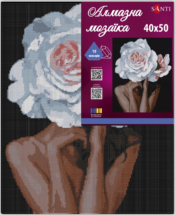 Фото - Алмазная живопись Santi Девушка-роза 40х50 см (956051)
