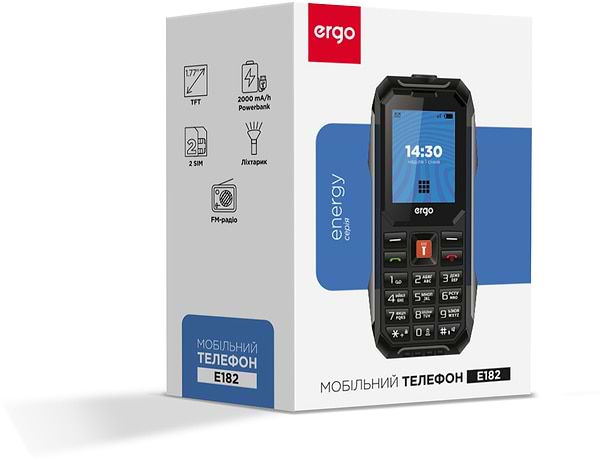 Фото - Мобільний телефон Ergo E182 Dual Sim Black