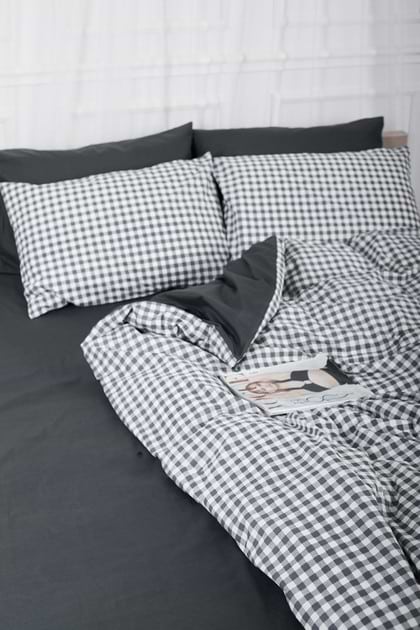 Фото - Комплект постельного белья Moon&Star 160х220х2 нав. 2х70х70 Gray Square Ranforce Elite (MS-820000032)