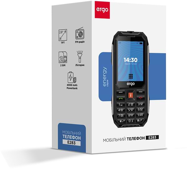 Фото - Мобільний телефон Ergo E283 Dual Sim Black Orange