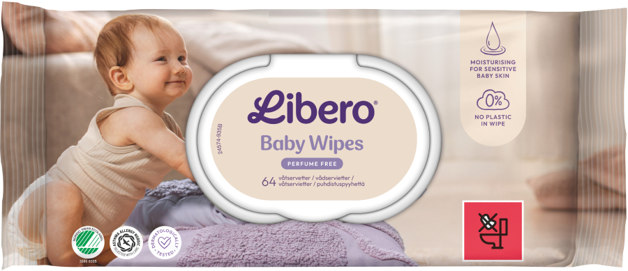 Серветки вологі для дітей Libero Wet Wipes 64 (7322541164724)