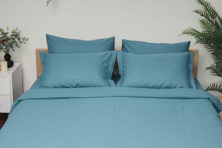 Комплект постельного белья Moon&Star 160х220х2 нав. 4х50х70 Stripe Green Satin Stripe (MS-820000588)