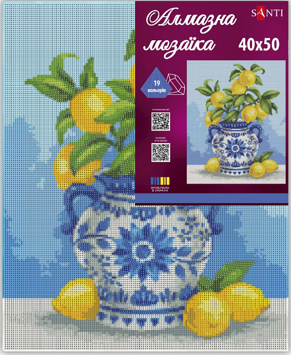 Фото - Алмазная живопись Santi Лимонный букет 40х50 см (956052)