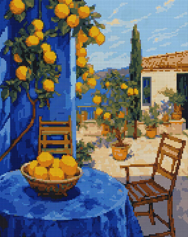 Фото - Алмазная живопись Santi Лимонный дворик 40х50 см (956053)