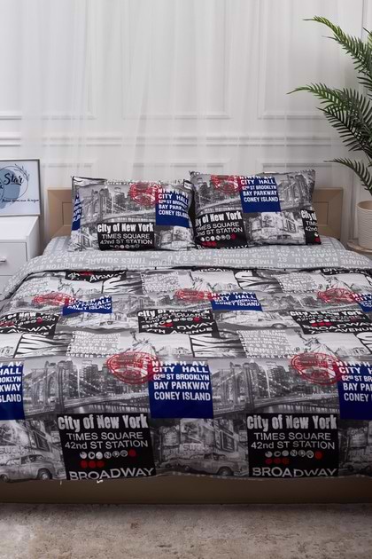 Комплект постельного белья Moon&Star 160х220х2 нав. 2х70х70 New York Бязь Gold Люкс (MS-820001243)