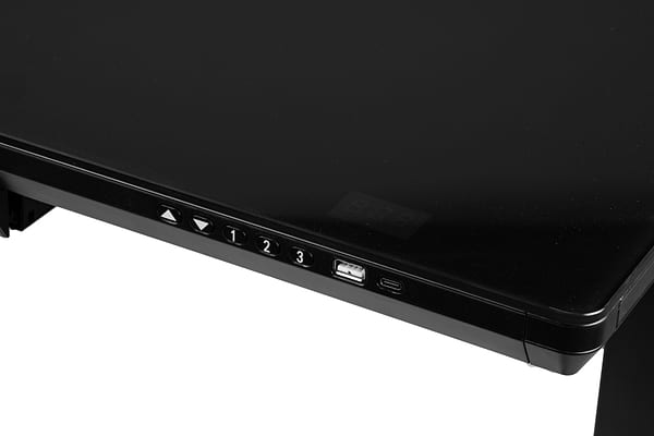 Фото - Стіл з електрорегулюванням висоти Barsky StandUp Black glass (BST-11new)