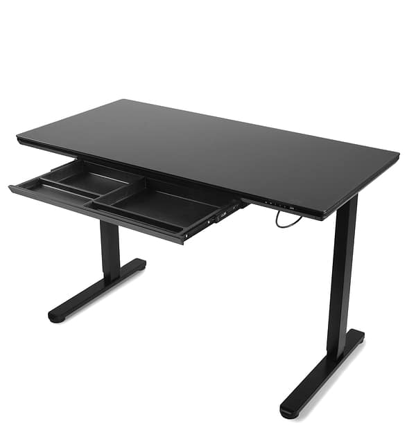 Фото - Стіл з електрорегулюванням висоти Barsky StandUp Black glass (BST-11new)