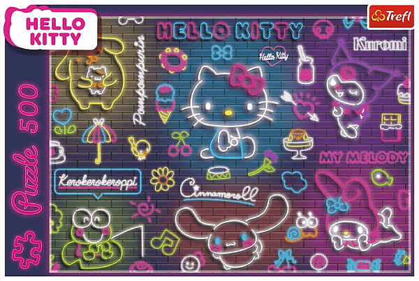 Фото - Пазли (3-4 роки) Trefl Неонова вивіска/Хелоу Кітті 500 елм. (37523)