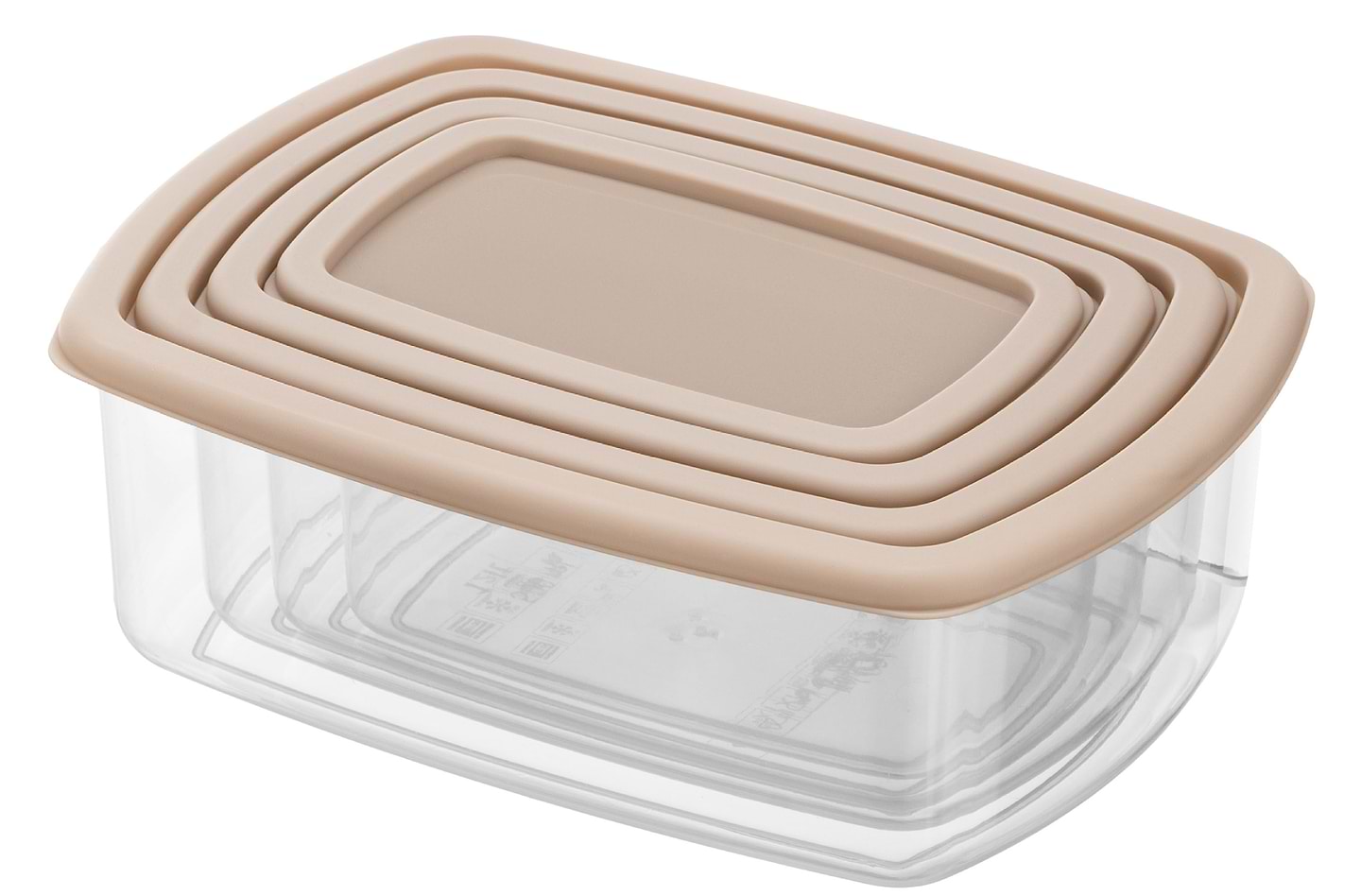 Набор емкостей для хранения Ardesto Fresh 0.25/0.5/0.75/1.2л Beige (AR1312B)