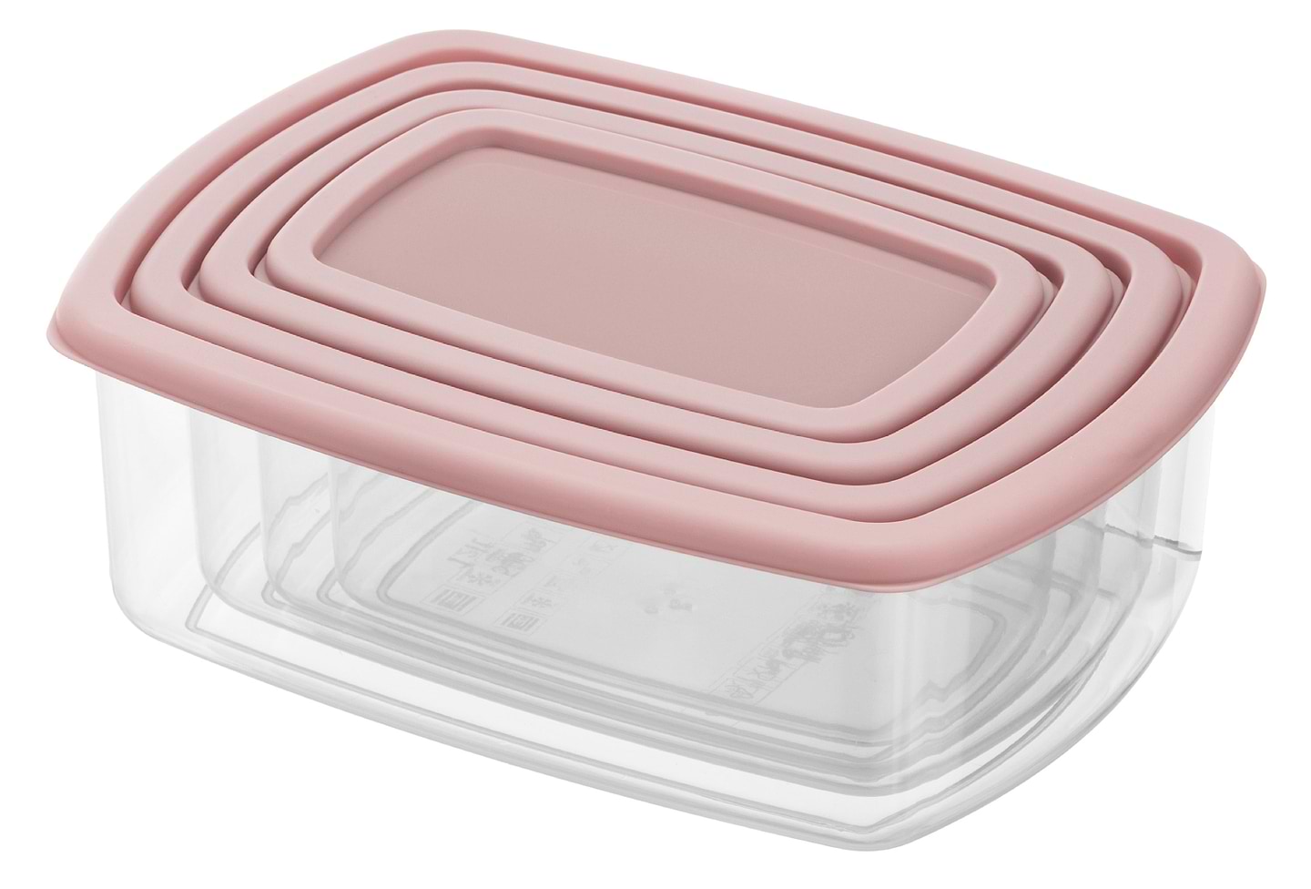 Набор емкостей для хранения Ardesto Fresh 0.25/0.5/0.75/1.2л Pink (AR1312P)