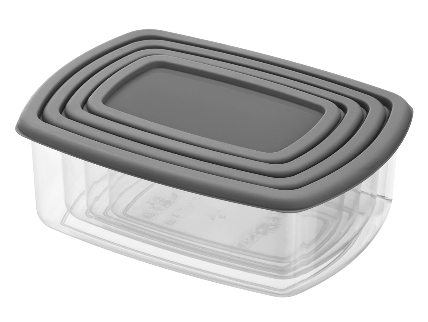 Набор емкостей для хранения Ardesto Fresh 0.25/0.5/0.75/1.2л Gray (AR1312R)